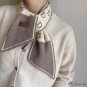 Autumn and winter new knitted small scarf female warm windproof decorative printed plaid flowers obl