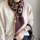 Sweet wind autumn and winter models knitted scarf female stitching multi-color decorative print diag
