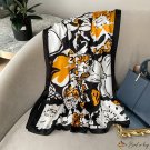 New light luxury temperament fashion silk scarf female print Li brocade satin decoration large shawl