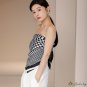 The new simulation silk scarf female fashion black and white bird check twill silk scarf 90 large sq