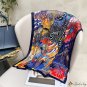 The new simulation silk scarf female sweet wind fashion printing large square scarf twill silk heads