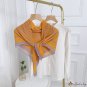 Autumn and winter new simulation silk scarf female decorative stripes twill silk large square scarf