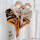 New simulation silk scarf female fashion large square scarf headscarf pressure wrinkle stretch plaid