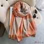 Autumn and winter new letter warm scarf female double-sided imitation cashmere shawl female models