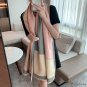 New imitation cashmere scarf autumn and winter female splicing long jacquard warm thickened tassel d