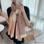 New imitation cashmere scarf autumn and winter female splicing long jacquard warm thickened tassel d