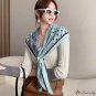 New fashion light luxury simulation silk scarf female 100cm twill silk headscarf printing cashew lar