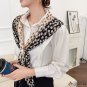 New fashion light luxury simulation silk scarf female 100cm twill silk headscarf printing cashew lar