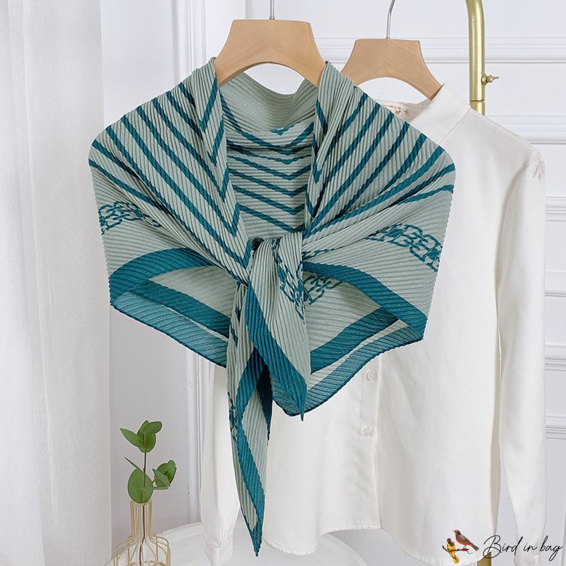 New fashion light luxury simulation silk scarf female 100cm twill silk headscarf printing pressure w