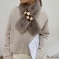 The new plush scarf female winter fashion warm imitation rabbit hair student scarf neck protector an