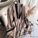 New big brand imitation cashmere scarf female jacquard fringe warm double-sided scarf shawl