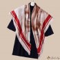 90 * 90cm twill silk square scarf color blocking fresh retro temperament silk scarf female neck scar