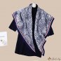 90 * 90cm twill silk square scarf color blocking fresh retro temperament silk scarf female neck scar