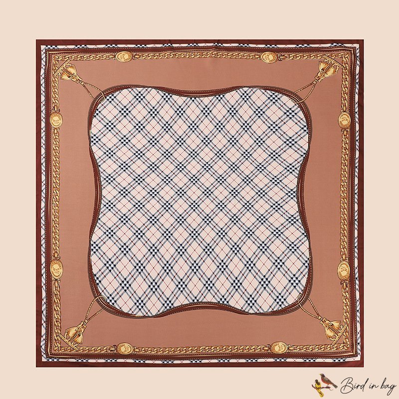 Fashion simulation silk scarf female autumn new twill silk large square scarf travel decorative shaw