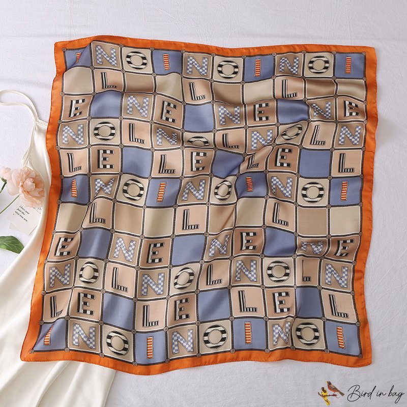 New 70cm simulation silk scarf silk scarf tied neck decoration female small square scarf