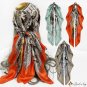New simulation of silk scarf female 90 * 90CM square scarf Muslim cashew headscarf