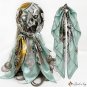 New simulation of silk scarf female 90 * 90CM square scarf Muslim cashew headscarf