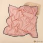 New simulation silk scarf women's simple pure color light gauze scarf pearl small square scarf scarf