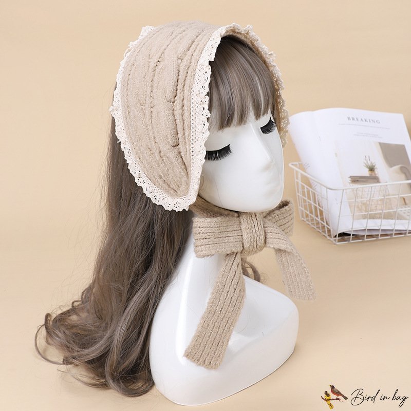Autumn and winter new female woolen ear bags earmuffs windproof warm knitted hair band earmuffs head