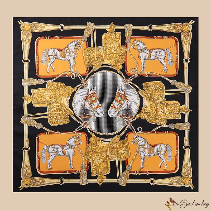 New spring 90cm large square scarf female elegant twill silk fashion silk scarf decorative neck scar
