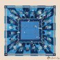 New simulation silk scarf female digital printing twill silk 53cm professional neck scarf square sca