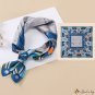 New simulation silk scarf female digital printing twill silk 53cm professional neck scarf square sca