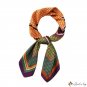 New twill silk neck scarf printed splicing temperament silk scarf simulation silk 90 square scarf la