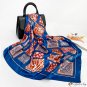 New simulation of silk 90 silk scarf female shawl printed satin large square scarf Muslim head wrapp