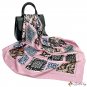 New simulation of silk 90 silk scarf female shawl printed satin large square scarf Muslim head wrapp