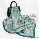 New simulation of silk 90 silk scarf female shawl printed color Ding large square scarf Chinese wind