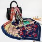 Simulation silk large square scarf 90 female shawl printed silk scarf satin floral square scarf Musl