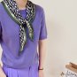 Simulation silk triangle scarf printed chiffon silk scarf ladies decorative fashion neck scarf