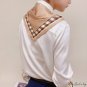 New simulated silk triangle scarf covering the face of small silk scarf ladies decorative fashion ne