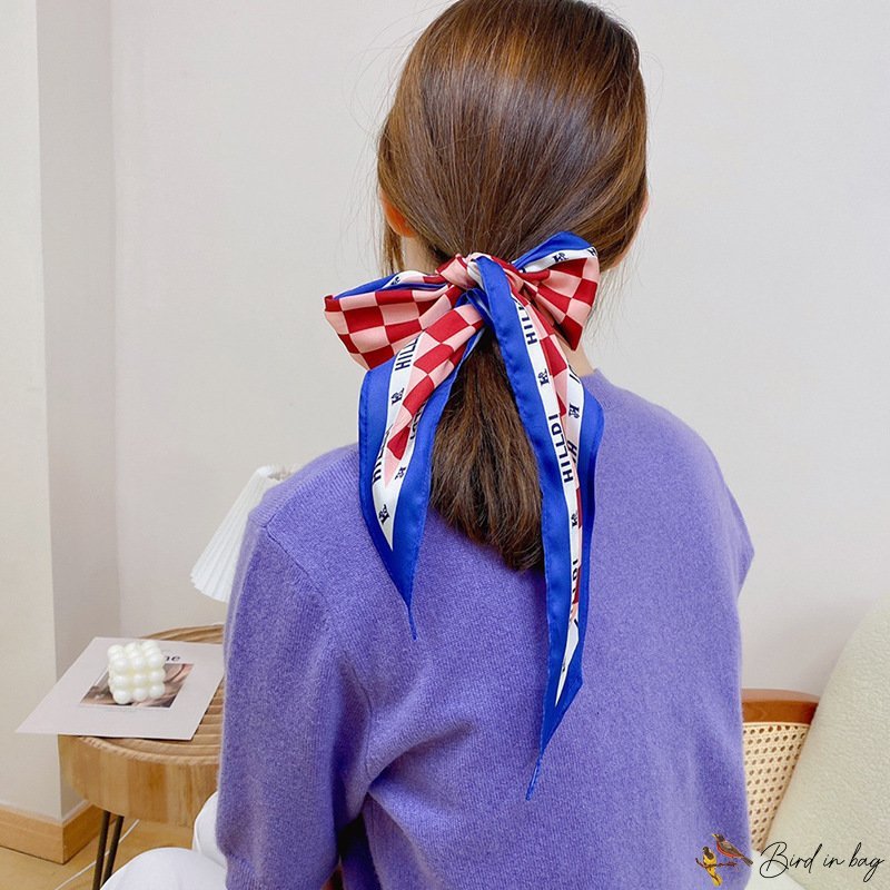 Spring simulation silk triangle scarf printed chiffon silk scarf ladies decorative fashion neck scar