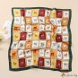 New simulation silk scarf 70cm printed long small silk scarf square scarf ladies decorative neckerch