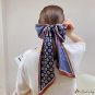 Spring new diagonal small floating ribbon simulation silk tied package silk scarf female satin chiff