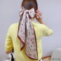 Spring small floating ribbon simulation silk tied package diagonal silk scarf female satin chiffon p