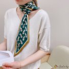 Spring small floating ribbon simulation silk tied package diagonal silk scarf female hair tie scarf 