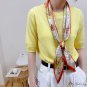 Spring small floating ribbon simulation silk tied package diagonal silk scarf female hair tie scarf 