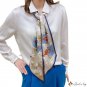 Spring small floating ribbon simulation silk tied package diagonal silk scarf female hair tie scarf 