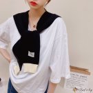 New knitted shawl female spring bird check lap shoulder students double-sided wool color scarf