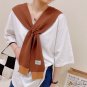 New knitted shawl female spring bird check lap shoulder students double-sided wool color scarf