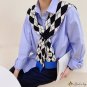New knitted shawl female spring bird check lap shoulder students double-sided wool color scarf