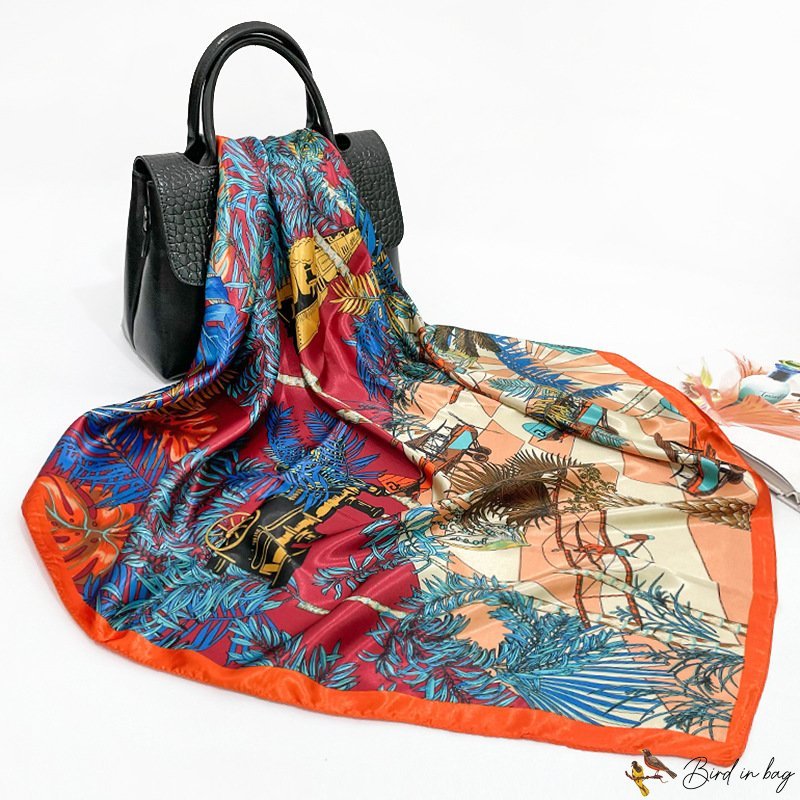 New simulation silk scarf female shawl square scarf headscarf scarf neck scarf