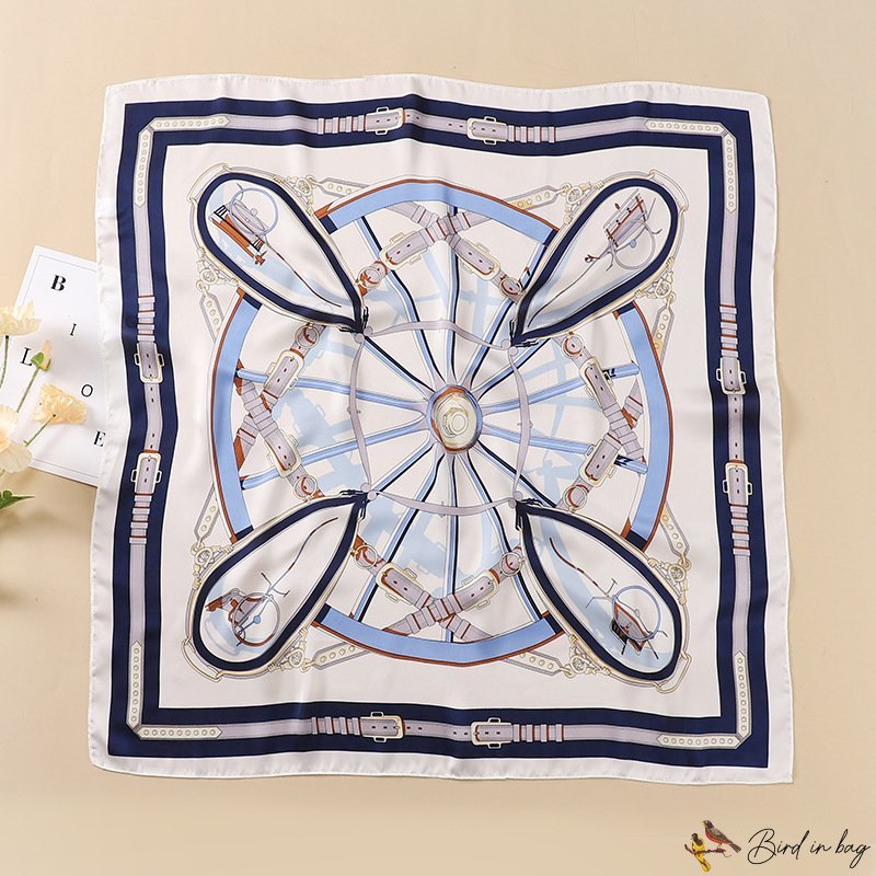 New 70cm simulation silk scarf silk scarf tied hair tied decoration female small square scarf