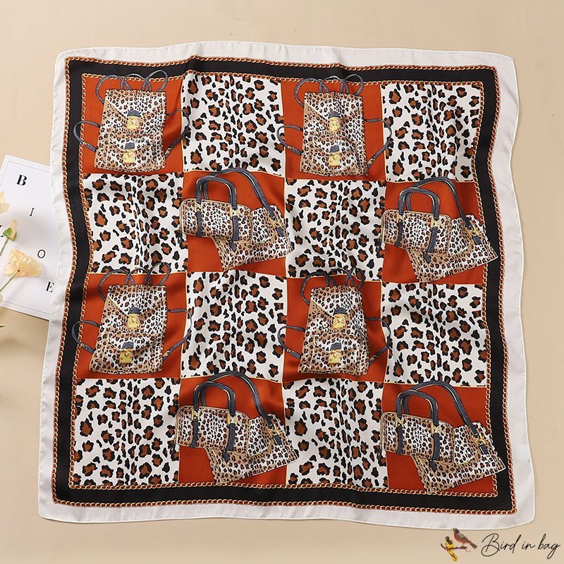 New 70cm simulation silk scarf Korean system small scarf female square scarf hair tie hair decoratio