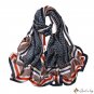 The new letter pattern spring and autumn imitation silk medium-length silk scarf fashionable foreign