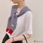 New knitted shawl female spring candy color hitch shoulder students double-sided wool color scarf