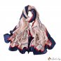 Long scarf simulation silk scarf female bird check letter print new silk satin light beach scarf sha