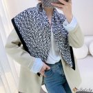 New 90 twill silk square scarf color blocking retro flow temperament silk scarf female neck scarf sh